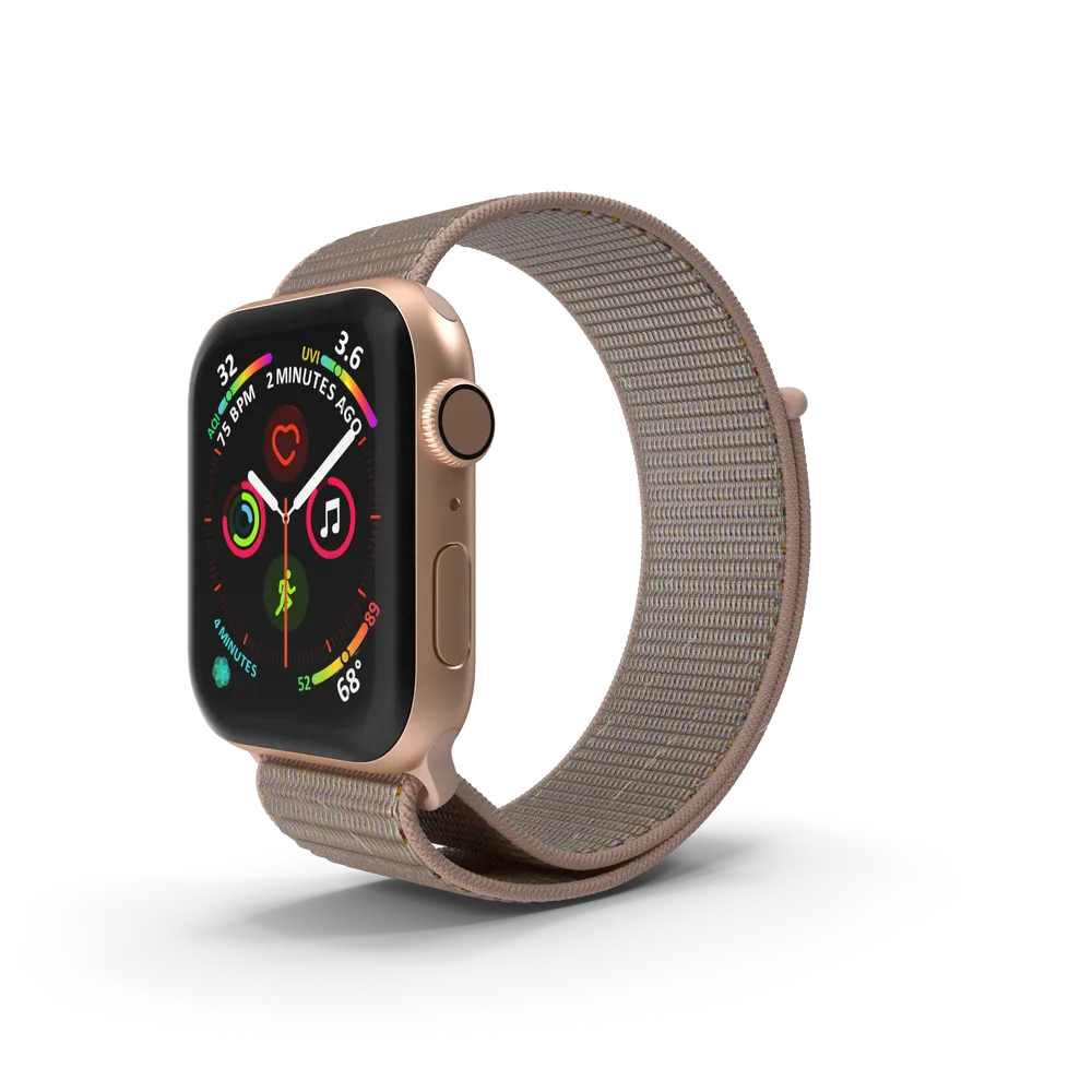 Smartwatch mit Sportarmband – Gold – Ansicht 2