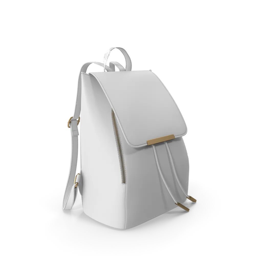 Weisser Rucksack aus Kunstleder – Ansicht 3